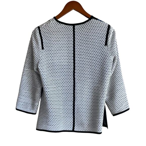 Ming Wang Women Jacket S Color Block Open Knit Career Office Contemporary Travel - Picture 3 of 9